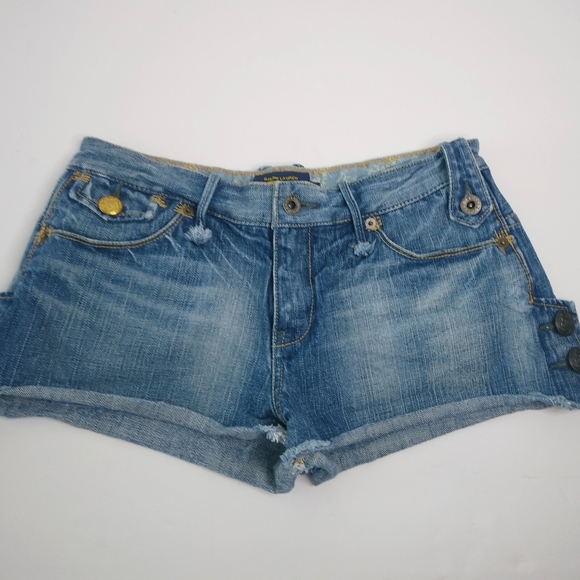 RARE RALPH LAUREN RUGBY Womens Cutoff Jean Shorts - Picture 2 of 4